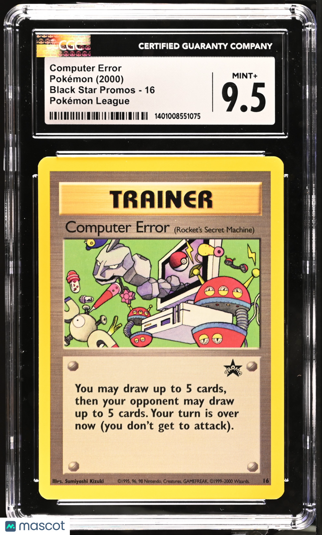 2000 Pokemon Black Star Promos Computer Error CGC 9.5 #16