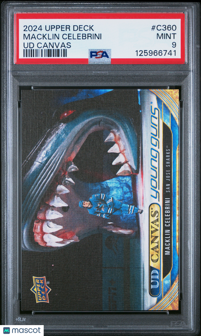 2024 Upper Deck UD Canvas Macklin Celebrini #C360 PSA 9