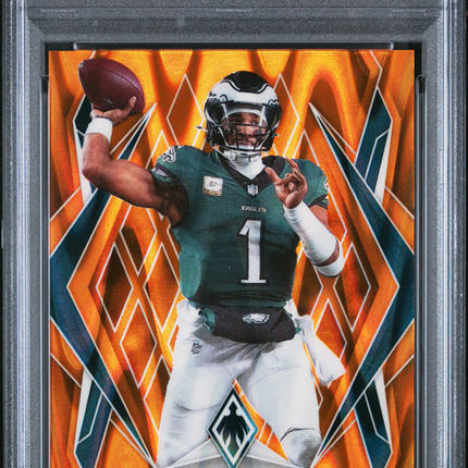 2025 Panini Phoenix Jalen Hurts #95 Orange Seismic PSA 9 12/20