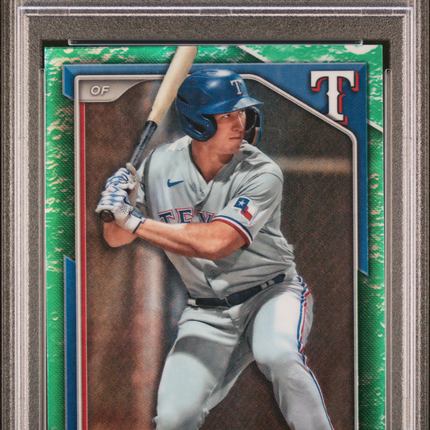 2024 Bowman Chrome Prospects Wyatt Langford #BCP64 Prspcts Lunar Glow Ref PSA 10
