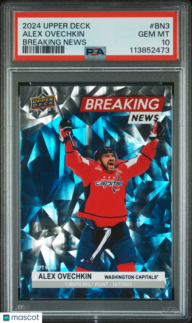 2024 Upper Deck Breaking News Alex Ovechkin #BN3 PSA 10
