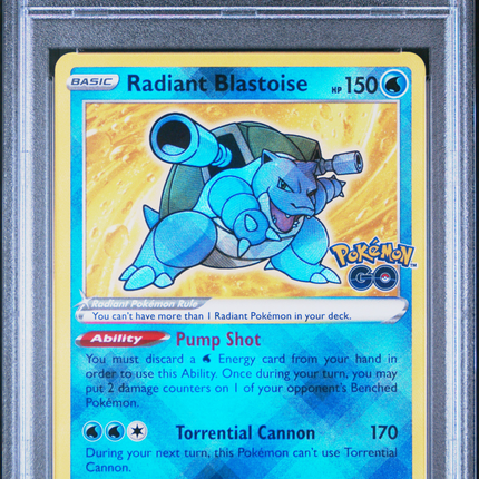 2022 Pokemon Go Radiant Blastoise PSA 9 #018