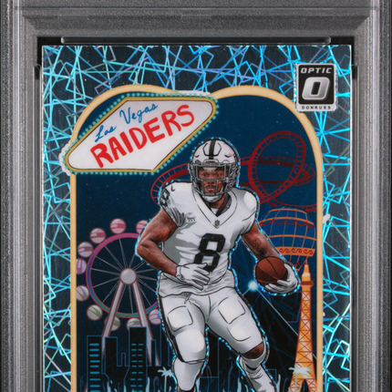 2023 Panini Donruss Optic Downtown! Josh Jacobs #D12 PSA 9