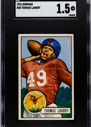 1951 Bowman Thomas Landry #20 SGC 1.5