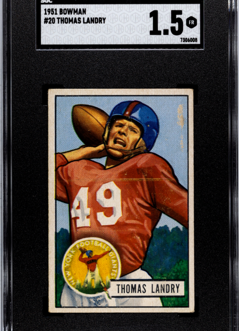 1951 Bowman Thomas Landry #20 SGC 1.5