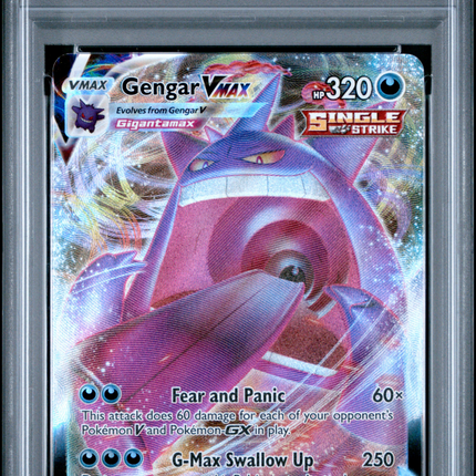 2021 Pokemon Sword & Shield Fusion Strike Gengar VMAX Fa PSA 10 #157