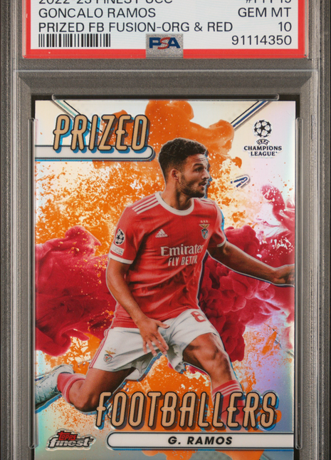 2022-23 Topps Finest Prized Footballers Fusion Goncalo Ramos #PFF19 PSA 10