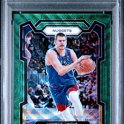 2023 Panini Prizm Nikola Jokic #17 Green Wave PSA 9