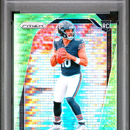 2024 Panini Prizm Caleb Williams #301 Neon Green Pulsar PSA 9