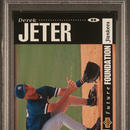 1994 Collector's Choice Derek Jeter #644 White Letter Variation PSA 8