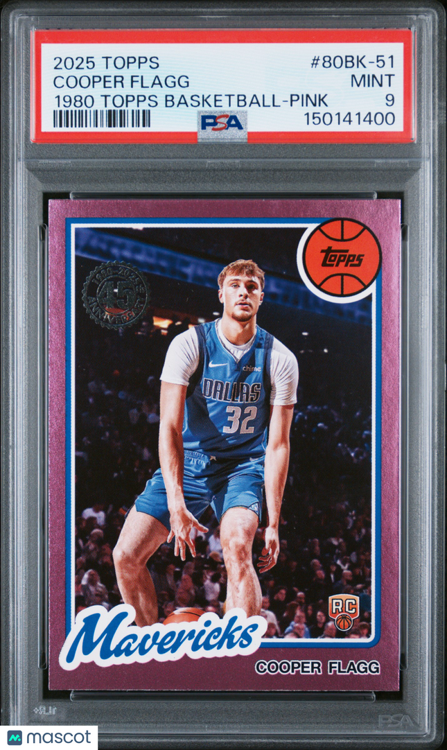 2025 Topps 1980-81 Topps Basketball Cooper Flagg #80BK-51 Pink PSA 9