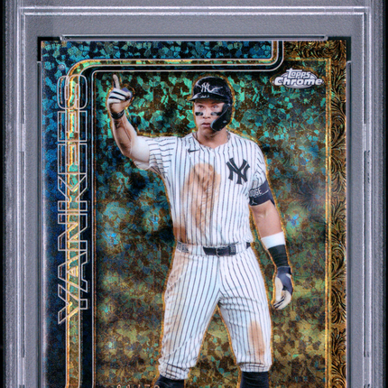 2025 Topps Gilded Collection Aaron Judge #99 Gold Mini Diamond 11/50 PSA 10