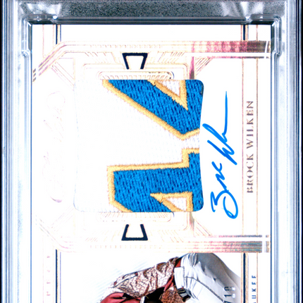 2024 Panini Flawless Patch Auto Brock Wilken #PPABW Gold PSA 10 /10