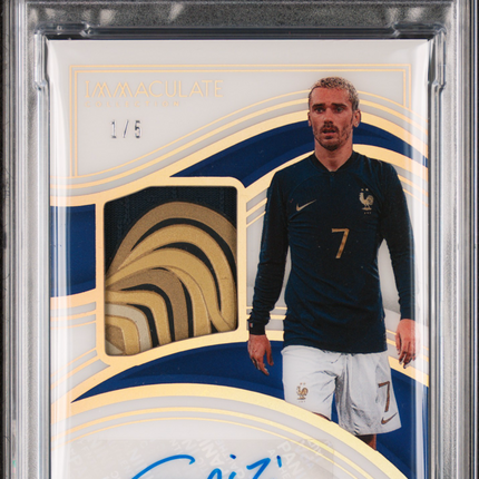 2023 Immaculate Collection Antoine Griezmann #MAAG Gold Patch /5 PSA A Auto 10