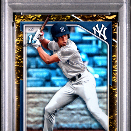 2024 Bowman Chrome George Lombard JR. #BCP79 Yellow Lunar Ref 04/75 PSA 9