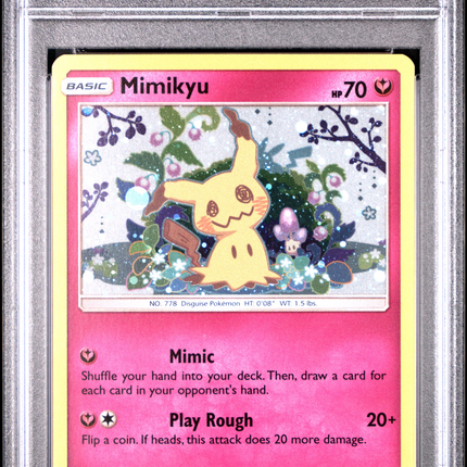 2019 Pokemon SM Black Star Promo Mimikyu Promo-TM.Up Sngl.PK.Blst. PSA 9 #SM163