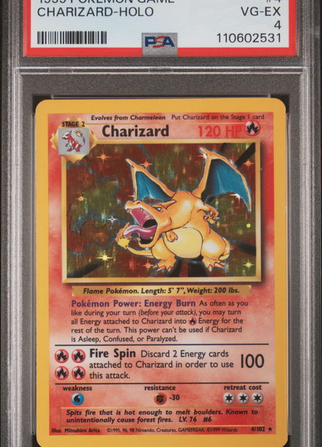 Pokemon TCG Charizard #4 PSA 4