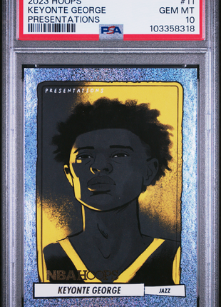 2023 Panini NBA Hoops Presentations Keyonte George #11 PSA 10