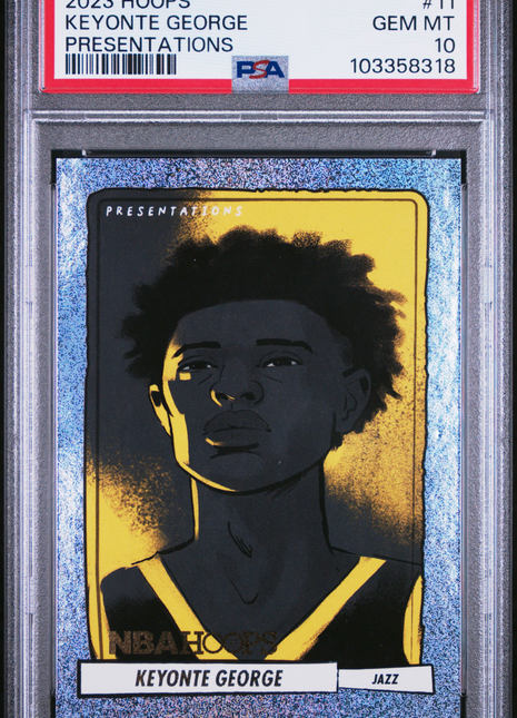 2023 Panini NBA Hoops Presentations Keyonte George #11 PSA 10