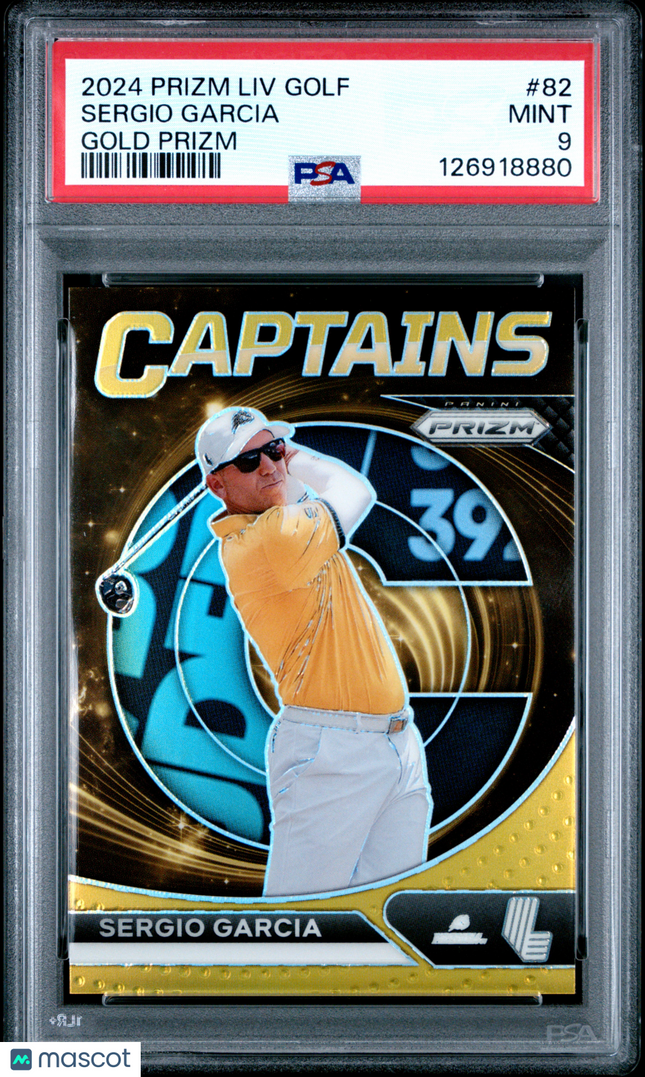 2024 Panini Prizm LIV Golf Sergio Garcia #82 Gold PSA 9
