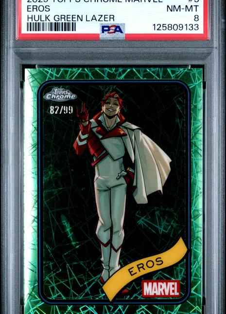 2025 Topps Chrome Marvel Eros #3 PSA 8