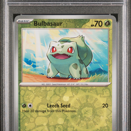 2024 Pokemon Mew EN-151 Bulbasaur 151 5-Pack Mini Tin PSA 8 #001