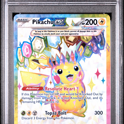 2024 Pokemon SSP EN-Surging Sparks Pikachu EX Ultra Rare PSA 10 #219