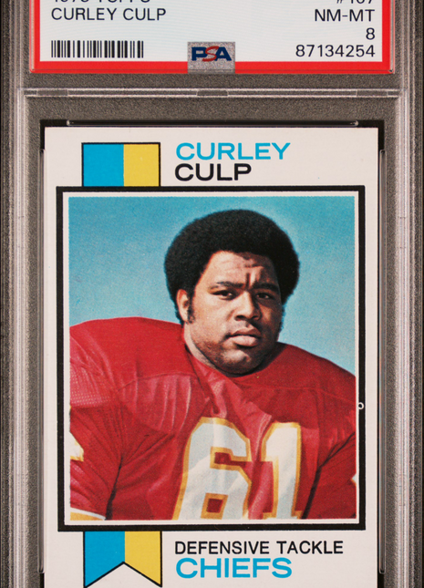 1973 Topps Curley Culp #167 PSA 8