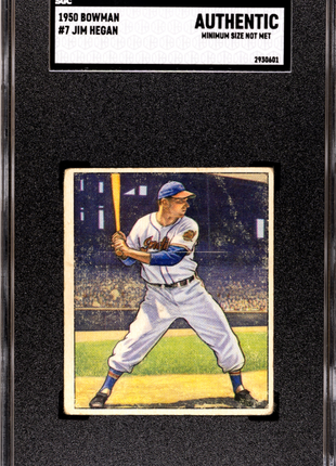 1950 Bowman Jim Hegan #7 SGC A