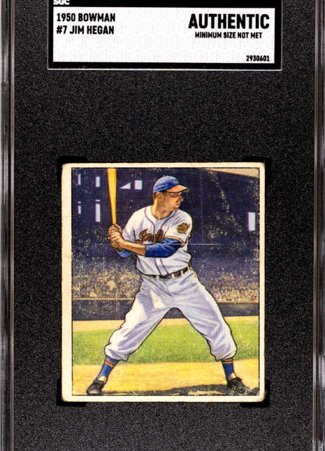 1950 Bowman Jim Hegan #7 SGC A