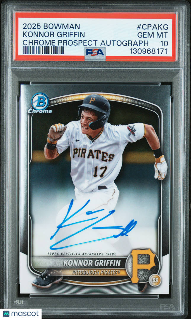 2025 Bowman Chrome Prospect Autographs Konnor Griffin #CPAKG PSA 10 Auto