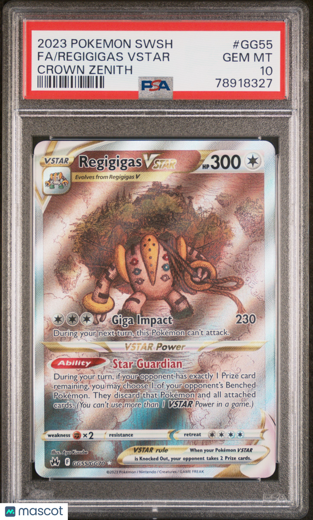 2023 Pokemon Sword And Shield Crown Zenith Regigigas VSTAR Fa PSA 10 #GG55