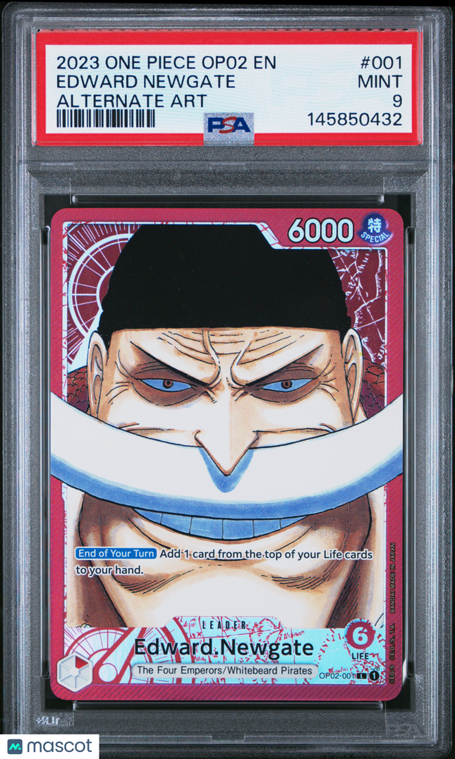 2023 One Piece Op02-Paramount War Edward Newgate Alternate Art PSA 9 #001