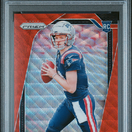 2024 Panini Prizm Drake Maye #329 Red Wave PSA 9 /149