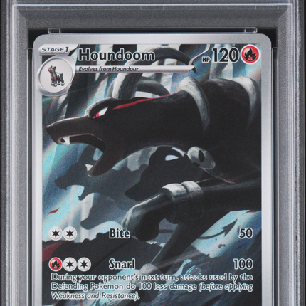 2024 Pokemon Sfa EN-Shrouded Fable Houndoom Illustration Rare PSA 9 #066