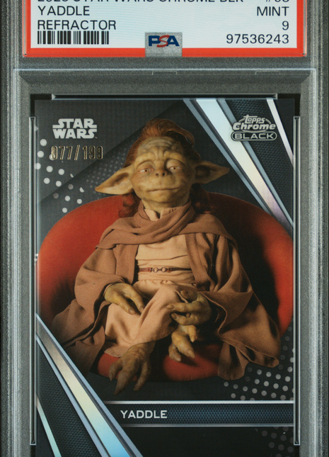 2023 Topps Star Wars Chrome Black Yaddle #68 PSA 9
