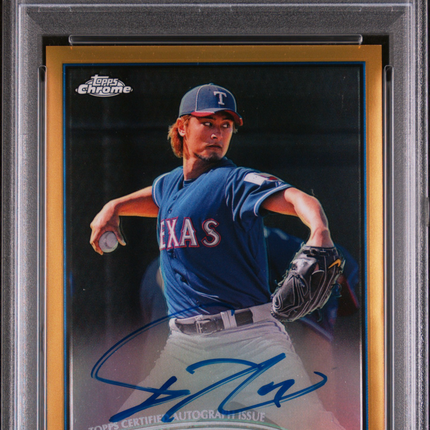 2012 Topps Chrome Yu Darvish #151 Autograph Gold /50 PSA 9 Auto
