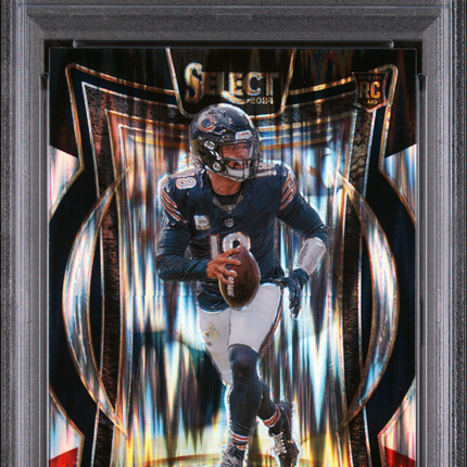 2024 Panini Select Caleb Williams #25 Black & Red Shock PSA 9