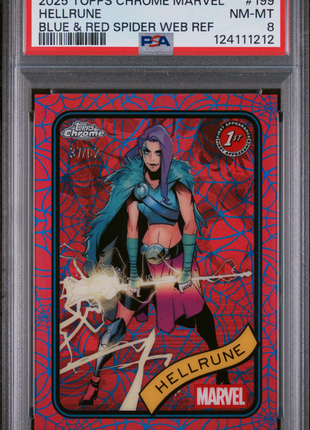 2025 Topps Chrome Marvel Hellrune #199 PSA 8