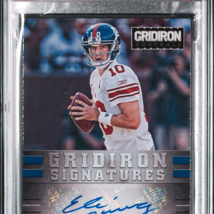 2012 Panini Gridiron Gridiron Signatures Eli Manning #34 PSA 6 Auto /15