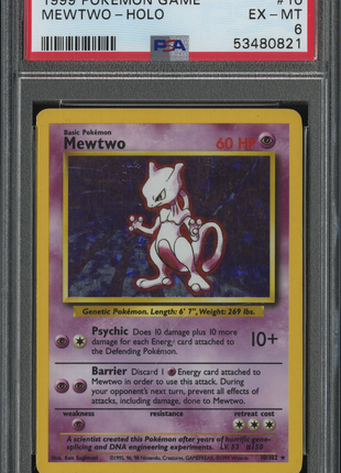 1999 Pokemon Game Mewtwo PSA 6 #10