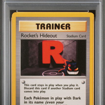 2001 Pokemon Neo Revelation Rocket's Hideout 1st Edition PSA 8 #63