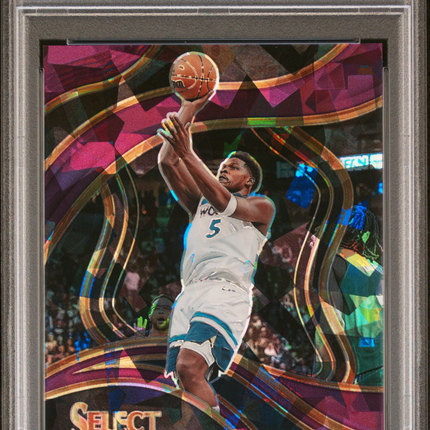 2023 Panini Select Anthony Edwards #237 Purple Cracked Ice /99 PSA 9