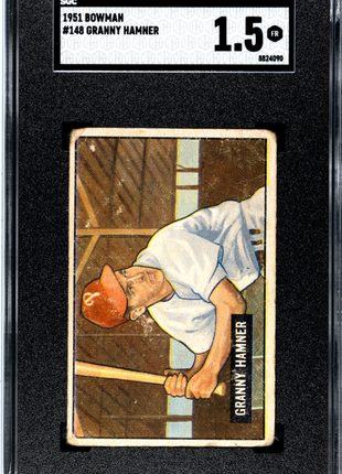 1951 Bowman Granny Hamner #148 SGC 1.5