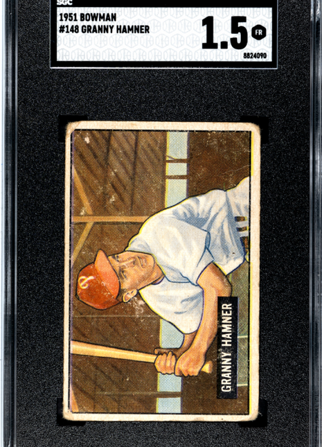 1951 Bowman Granny Hamner #148 SGC 1.5