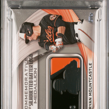 2022 Topps MLB Logo Commemorative Medallion Ryan Mountcastle Platinum 1/1 PSA 9