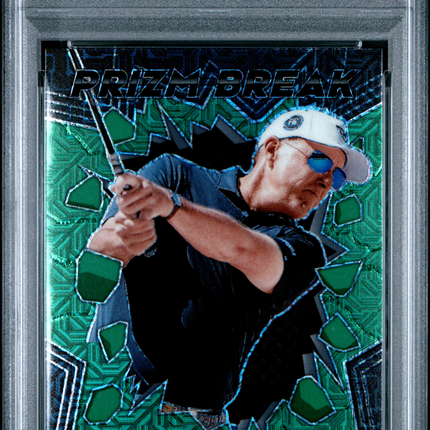 2024 Panini Prizm LIV Golf Prizm Break Phil Mickelson #5 Green Mojo PSA 9