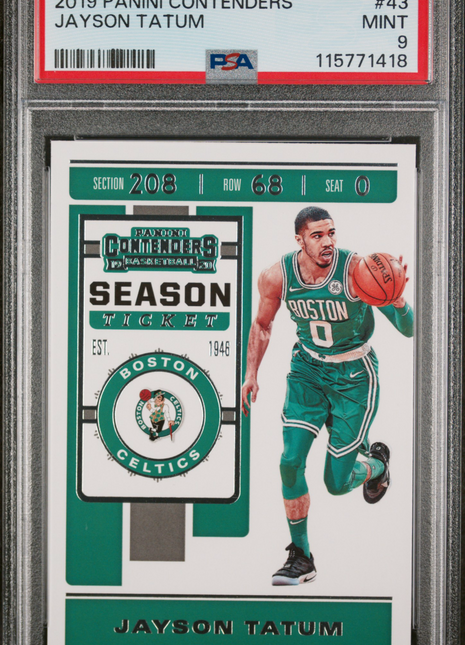 2019 Panini Contenders Jayson Tatum #43 PSA 9