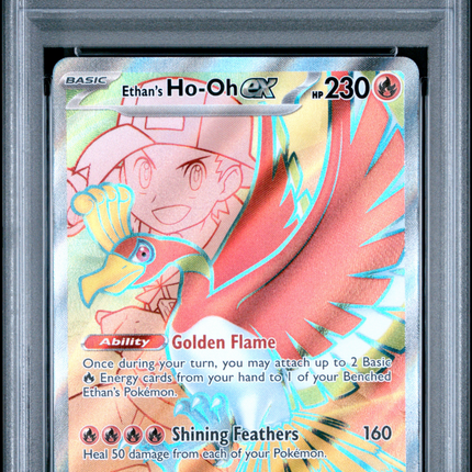 2025 Pokemon Dri EN-Destined Rivals Ethan's Ho-Oh EX Ultra Rare PSA 10 #209