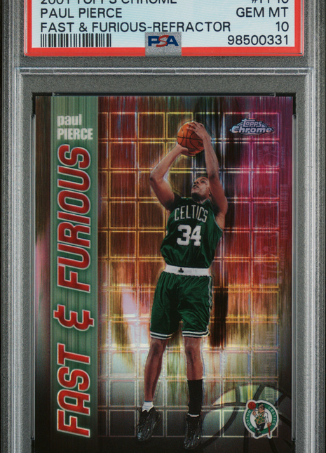 2001 Topps Chrome Fast & Furious Paul Pierce #FF10 Refractor PSA 10